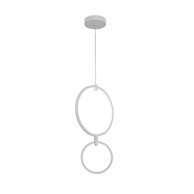 ACA Lighting TWIN- PENDANT SAND WHITE ALUMINUM+ SILICONE LED 30W CCT CCT 2800K-3200K-4000K 1200LM IP20 — KY011ECWH