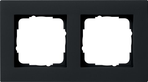 Gira E2 cover frame for flat installation black matt (lacquered) black matt (lacquered) — 0212095
