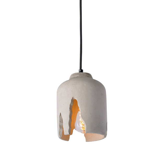 ACA Lighting PENDANT 1XE27 CEMENT Φ15,5ΧΗ120CM POE — V36250