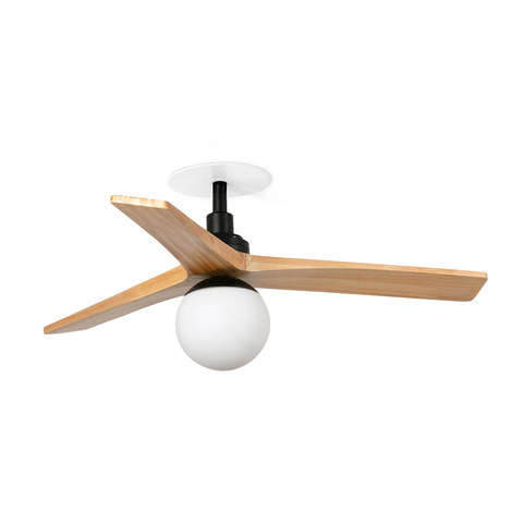 Faro Barcelona KLIM RECESSED S Black/pine E27 fan — manufacturer representative image