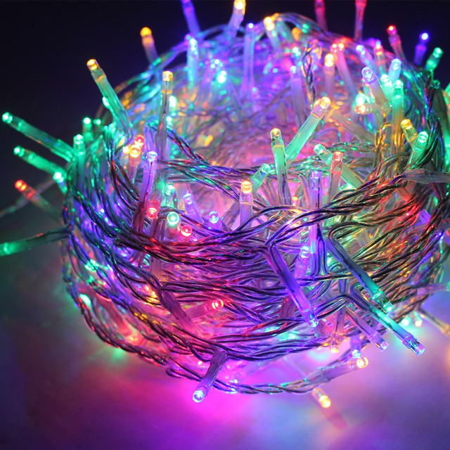ACA Lighting 20LED STRING LIGHTS BATTERY (2xAA), RGB STEADY,IP20, 190+30cm, TRAN/RENT LEAD CABLE — X0620312 — manufacturer representative image
