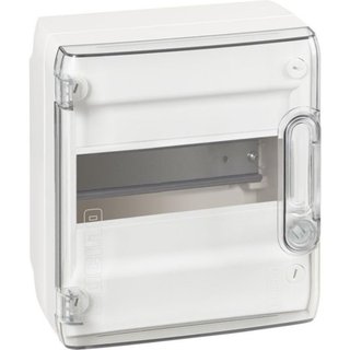 BTicino Wall mounted switchboard with box and transparent door, 8 modules — F305PT8