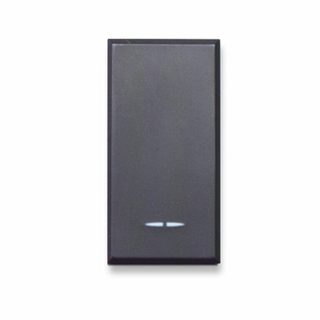 AVE Tekla push-button, 1P NO+NC 10A, 1 module — 445025