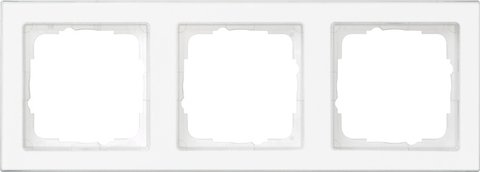 Gira E2 cover frame completely inscribable pure white matt clear / pure white glossy — 071322