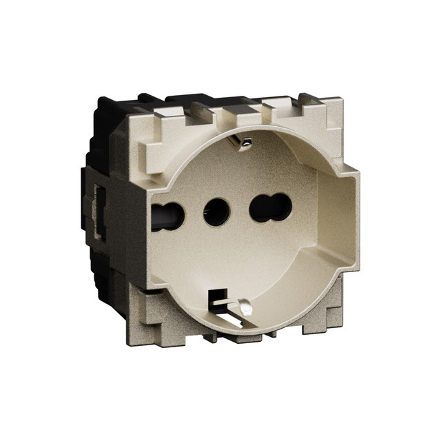 BTicino P40 Italian stadandard socket. Socket 2 P+E 16 A 250 VA — KC4140A16