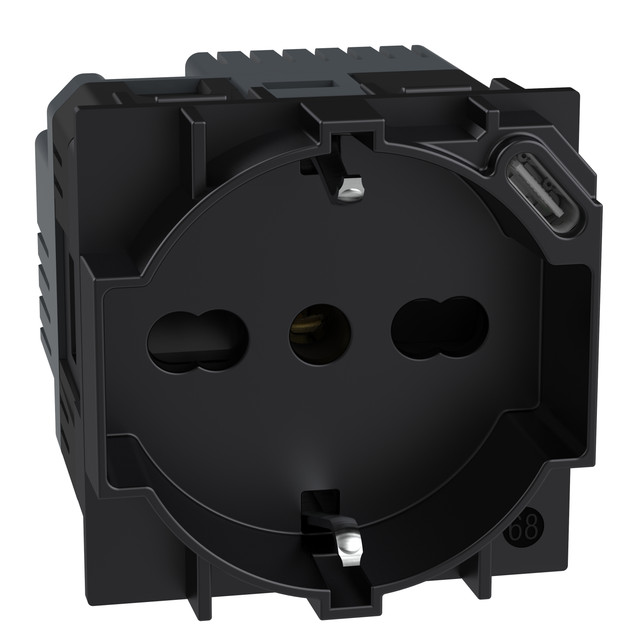 BTicino Standard Italian P40 socket with integrated USB charger — KG4140A16USB