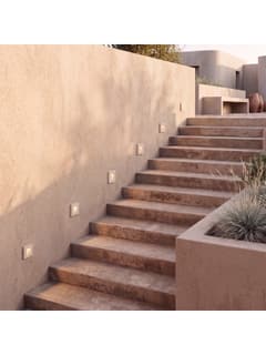 Zambelis E541 OUTDOOR RECESSED STEP LIGHT LED 3W 3000K SANDSTONE CONCRETE STAINLESS STEEL IP65