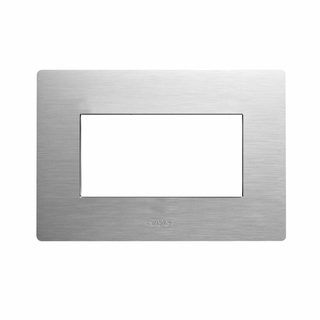 AVE S44 ALUMINUM PLATE, NATURAL ALLUMINUM – WITHOUT FINISHING FRAME – 4 MOD. — 44PAQ4ALS
