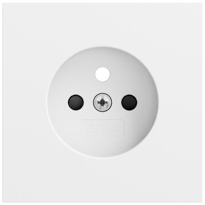 Gira Cover for socket outlet with earth pin 16 A 250 V~ and increased contact protection (Safety Plus) pure white matt (lacquered) System 70 — 494572