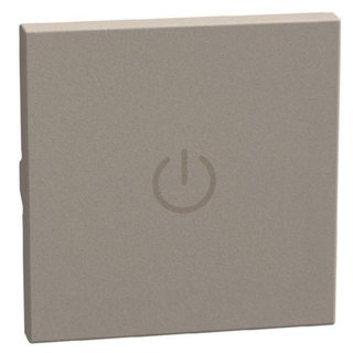 BTicino lightable key cover with boyler symbol, 2 modules stone, axial — YG4916SM2
