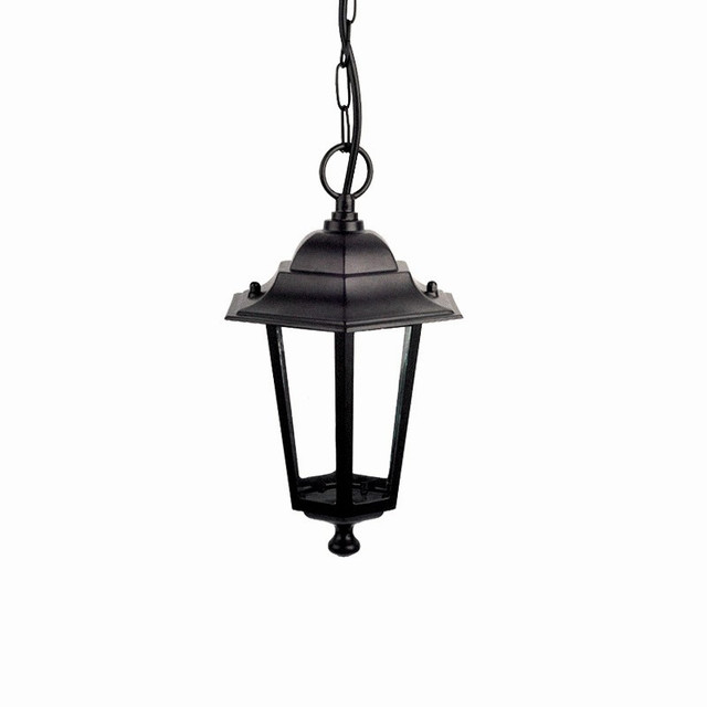 ACA Lighting PENDANT LATERN LAMP BLACK IR44 E27 RAL C0026 — HI6025BMS