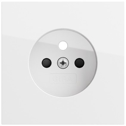 Gira Cover for socket outlet with earth pin 16 A 250 V~ and increased contact protection (Safety Plus) pure white glossy System 70 — 494570
