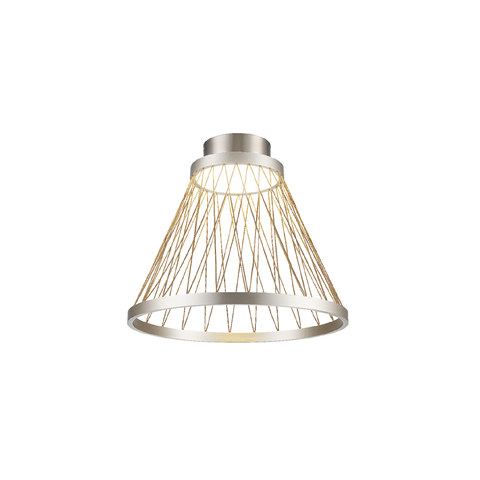 ACA Lighting VENTI- CEILING LAMP BRUSHED GREY/LIGHT CHAMPANE ALUMINIUM LED SMD 20W CCT SWITCH 1260LM IP20 Φ400x345mm — manufacturer representative image