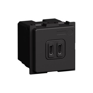 BTicino Double USB sockets - 2 x Type-C 30W. — K4293CC
