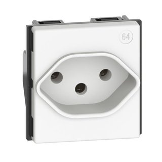 BTicino Swiss standard socket 2 P+E 10 A 250 Vac — KW4164T13