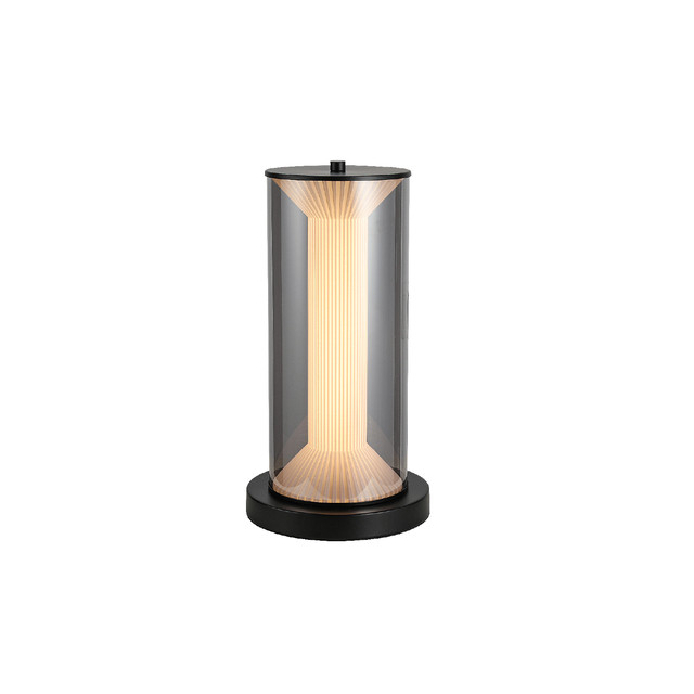 ACA Lighting NEOLUX-TABLE LAMP BLACK METAL +SMOKE GLASS LED SMD 15W 3000K 1200LM IP20 — HMT25048