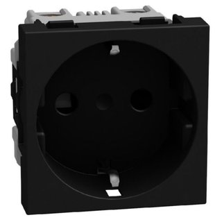 BTicino German standard socket 2P+E 16 A 250 V - 2 modules - for Greece - dark — YD4141G