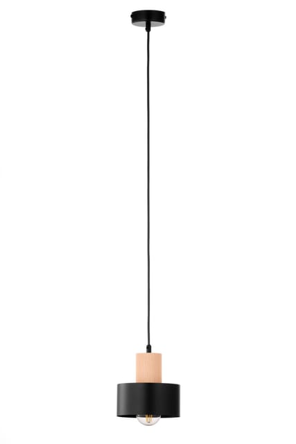 Sigma Pendant lamp RIF Wood 1 S black/drewno naturalne 41863