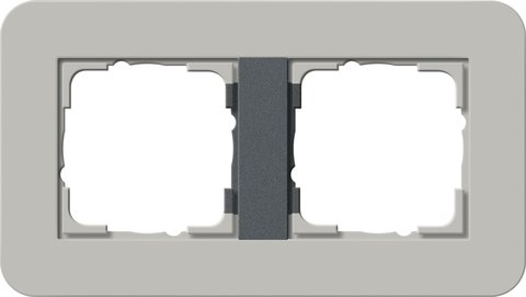 Gira E3 cover frame grey soft touch with anthracite carrier frame grey Soft Touch with anthracite carrier frame — 0212422