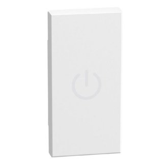 BTicino lightable key cover with boyler symbol, 1 module white, axial — YW4916S