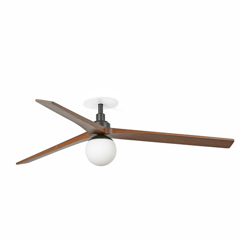 Faro Barcelona KLIM RECESSED L Black/walnut fan E27 — manufacturer representative image