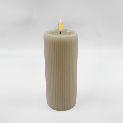 ACA Lighting LED BATTERY BEIGE WAX CANDLE WITH WATER EFFECT FLICKERING 2AA BATTERIES (NOT INCLUDED) 75x150mm — manufacturer representative image