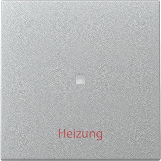 Gira Rocker with control window and imprint “Heizung Ein/Aus” colour aluminium — 367826