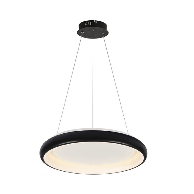 ACA Lighting PENDANT LIGHT LED 73W DIMMER CCT 5250LM BLACK METAL D81XH8,5CM DIANA — BR71LEDP81BKCCTD