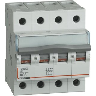 BTicino Disconnector - In=100A - 4P - 4 modules — F74N100