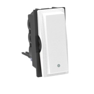 BTicino Indian standard two-pole switches, 1P 16 AX, 250 VA, 1-way switch — KW4301V16