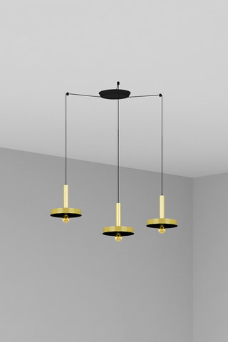 Faro Barcelona WHIZZ 3L Golden/black pendant lamp — manufacturer representative image