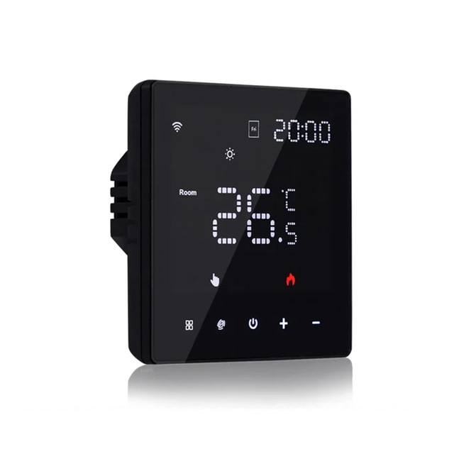 ACA Lighting WIFI THERMOSTAT MATTER 16A BLACK N+L — WIFITH16AB