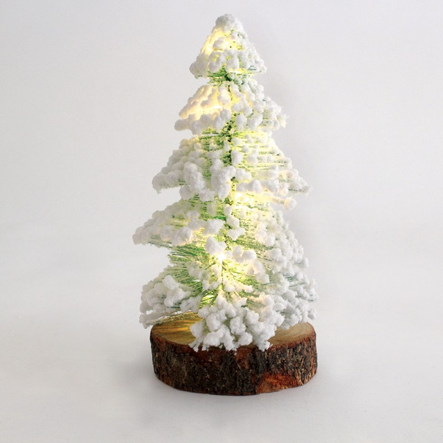 ACA Lighting "PINE TREE TABLE" 10 MINI LED WW Λ/ΚΙΑ ΜΠ/ΡΙΕΣ (3AAA) IP20 10.5X10.5X26CM — X09101110
