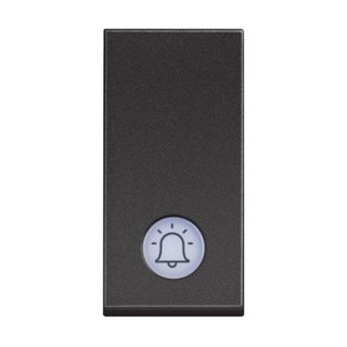 BTicino Pushbutton 1P (NO) 10 A - 250 Vac - bell symbol - lightable — RG4042V12