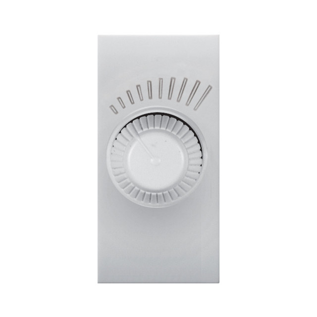 AVE UNIVERSAL DIMMER 3-120W, REGULATION WITH ROTARY POTENTIOMETER – DOMUS SERIES, WHITE COLOR GLOSSY FINISH – 1 MOD. — 441048UR