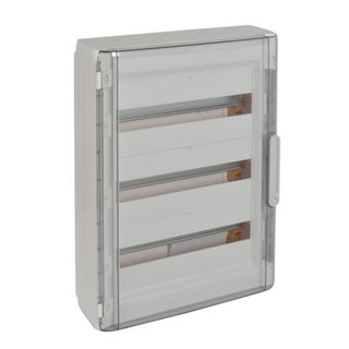 BTicino Wall mounted switchboard with box and transparent door, 54 modules — F305PT54