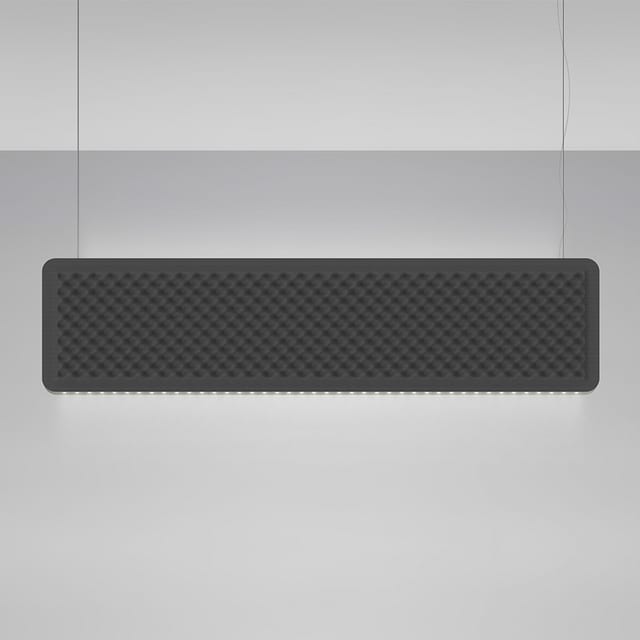 Artemide Eggboard Baffle - 1600x400 - Suspension/Ceiling - Direct Sharp - 4000K - Dimmable DALI - Grey — AZ21491