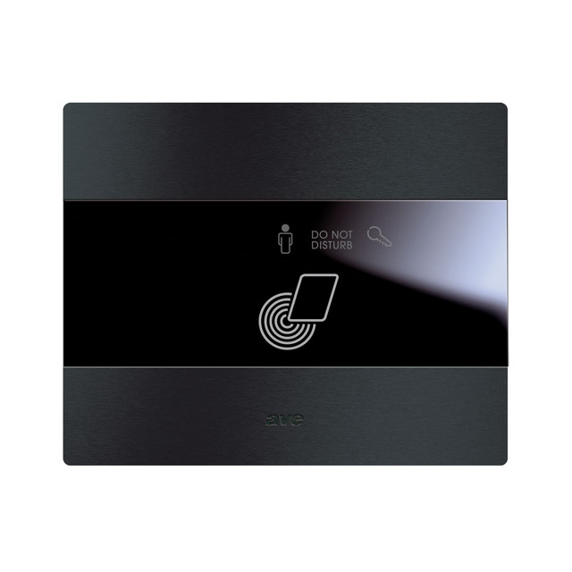 AVE Front plate for Hotel Management System – anthracite brushed aluminium – 3 modules — 44PATC3GA-ANS