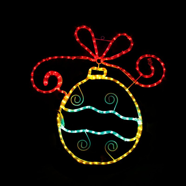 ACA Lighting "CHRISTMAS FLOWER", 180 LED MOTIF 5m 2-WIRE ROPE LIGHT, RED-YELLOW-GREEN, IP65, 60x60cm, 1.5m LEAD CABLE — X0818032115N