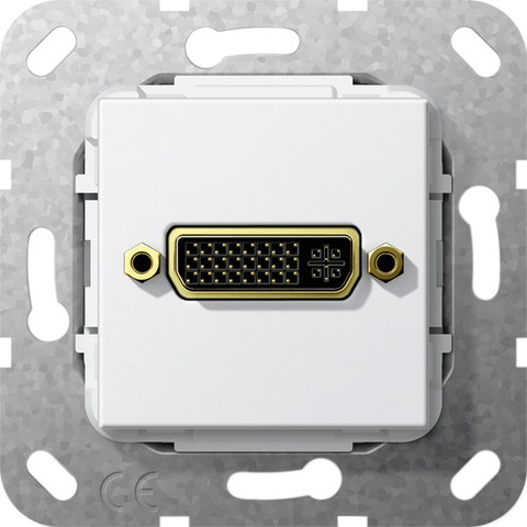 Gira DVI (24+5) G-Ch Insert p.white — manufacturer representative image