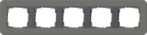 Gira E3 cover frame dark grey soft touch with anthracite carrier frame dark grey Soft Touch with anthracite carrier frame — 0215423