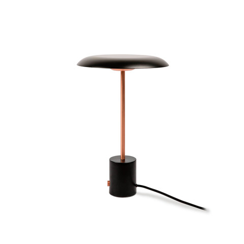 Faro Barcelona HOSHI Black and brushed copper table lamp — manufacturer representative image