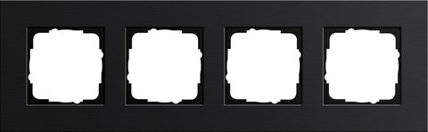 Gira Esprit cover frame aluminium black (anodised) — 4-gang — 7214126