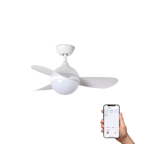 Faro Barcelona HVAR S White fan TUYA — manufacturer representative image