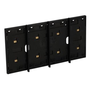 BTicino Electrified frame for the installation of up to 4 digital controls. Black. — KG8103P1