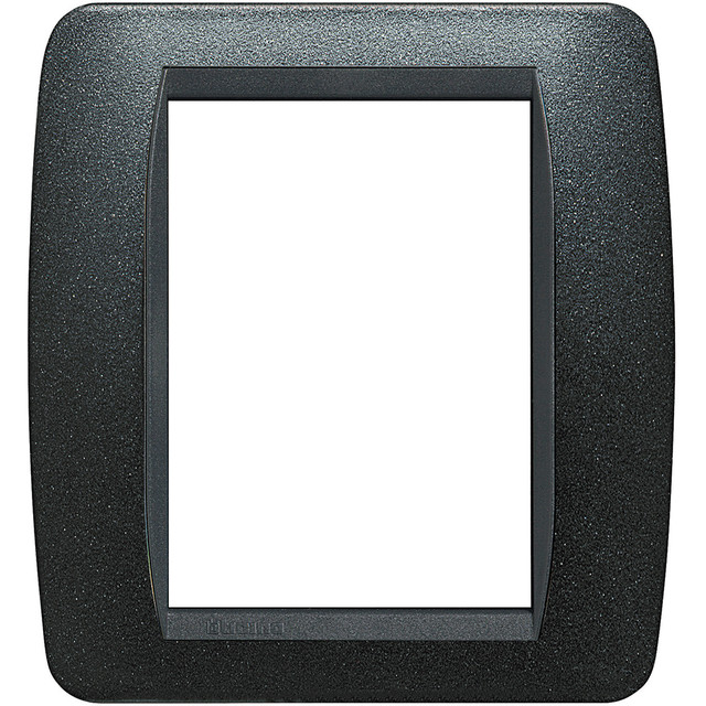 BTicino Cover plate 3+3 modules - metallic - graphite Black — L4826GFN