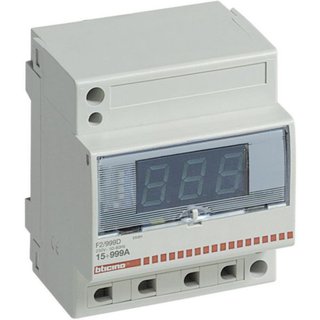 BTicino Digital voltmeter/amperometer digitale for DIN35 rail - 4 modules — F3VA