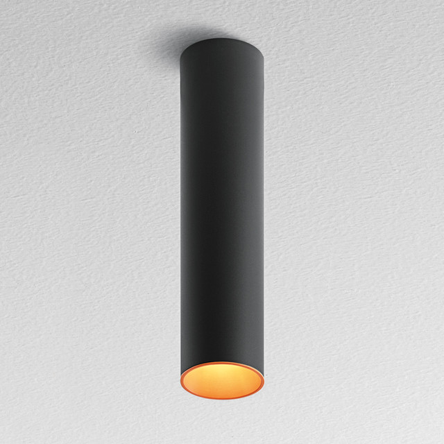 Artemide Tagora Ceiling 80 - Led 31° 4000K - Black/Orange - Dimmable Dali — AB08457 — manufacturer representative image