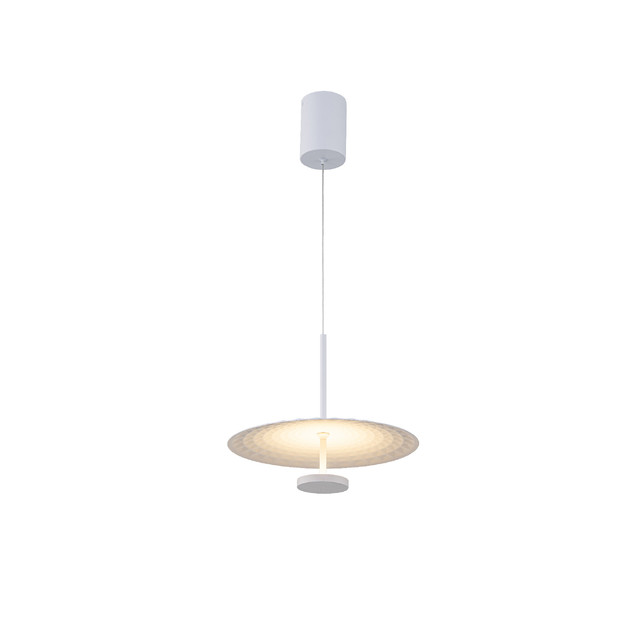 ACA Lighting LOFTY- PENDANT LAMP SAND WHITE ALUMINIUM LED SMD 8W 2700Κ 560LM IP20 Φ300x1500mm — BD379A300PWH