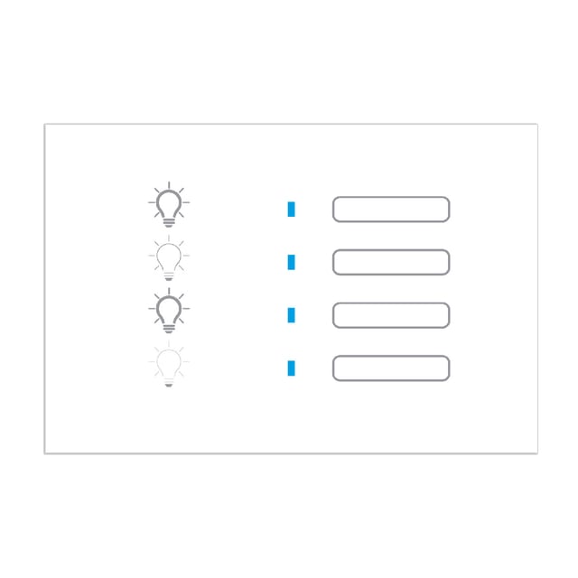 Blumotix Glass Icon cover — White rectangular — BX-F-QRWLFN